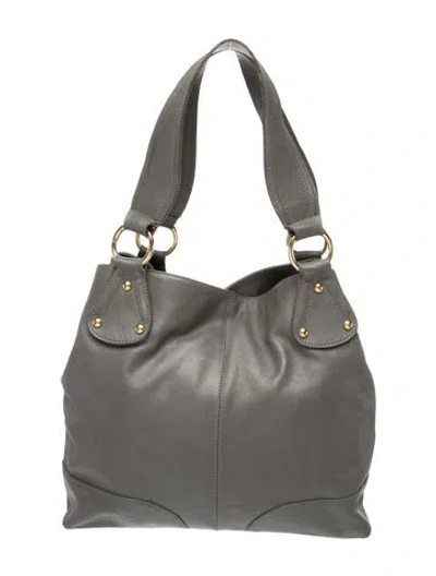Pre-owned Missoni Leather Hobo In Gray