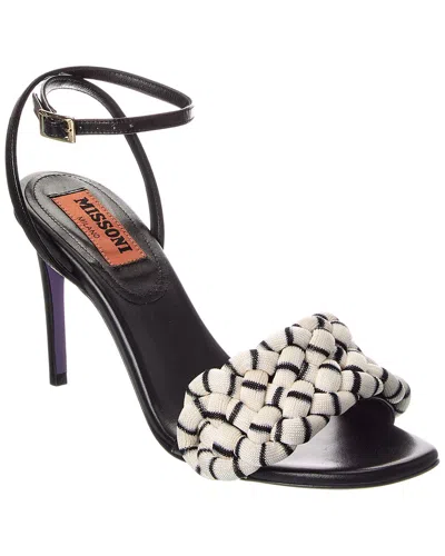 Missoni Leather Sandal In Black