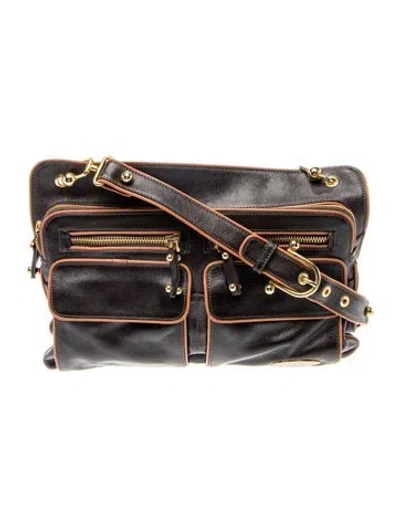 Pre-owned Missoni Leather Shoulder Bag In Black