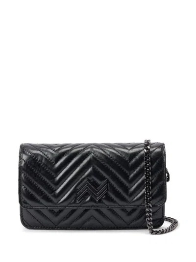 Missoni Leather Shoulder Bag In Black