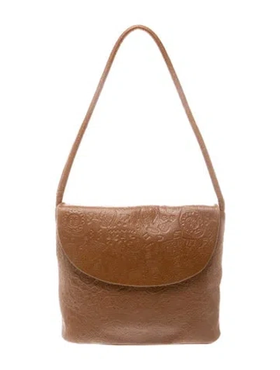 Pre-owned Missoni Leather Shoulder Bag In Brown