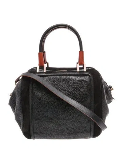 Pre-owned Missoni Leather Top Handle Bag In Black
