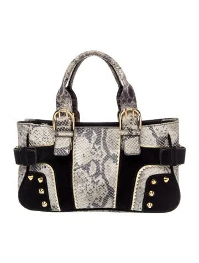 Pre-owned Missoni Leather Top Handle Bag In Neutrals