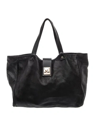 Pre-owned Missoni Leather Tote In Black