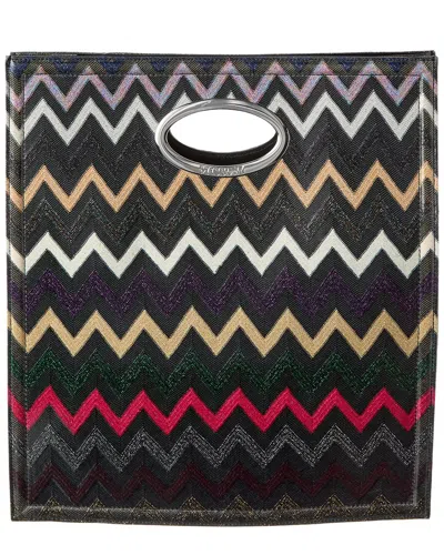 Missoni Leather-trim Tote In Black