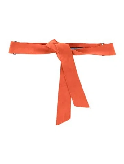 Pre-owned Missoni Leather Waist Belt In Orange