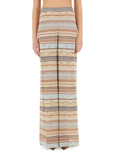 Missoni Leggings With Zig Zag Lamé Fringe