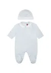 Missoni Light Blue Babygrow Set For Baby Boy With Chevron Motif In Light Blue