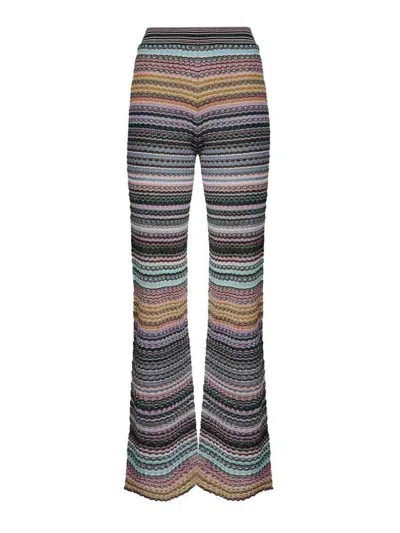 MISSONI MISSONI LIGHT YELLOW VISCOSE POLYAMIDE ELASTAN PANTS
