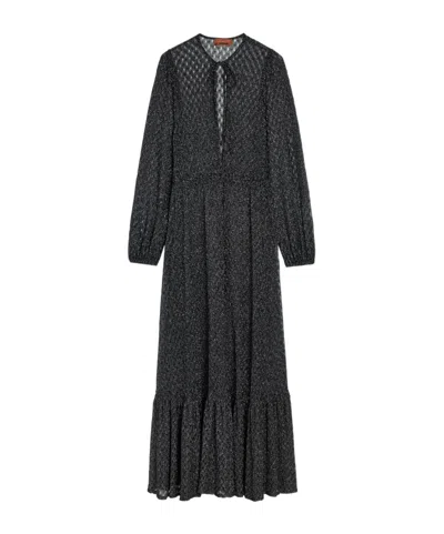 Missoni Lightweight Knit Beach Dress In Black