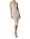 Missoni Linear Pale Stripe Midi Dress In White Multi In Multi