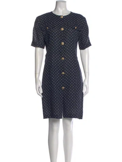 Pre-owned Missoni Linen Knee-length Dress In Blue