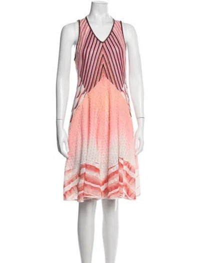 Pre-owned Missoni Linen Mini Dress In Pink