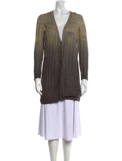 Pre-owned Missoni Linen Printed Tunic In Green