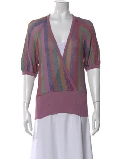 Pre-owned Missoni Linen Striped Top In Multi