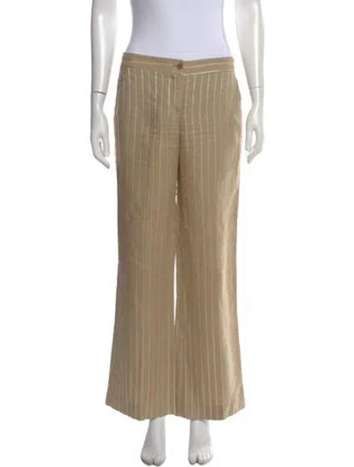 Pre-owned Missoni Linen Wide Leg Pants In Neutral