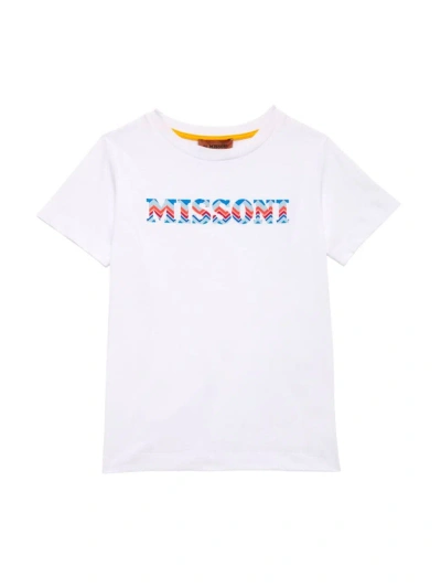 Missoni Little Girl's Chevron Logo Cotton T-shirt In White