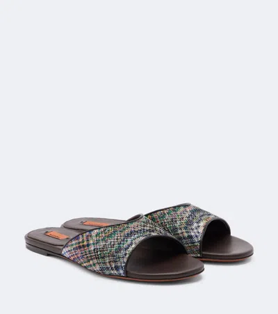 Missoni Liza Lamé Mules In Multi