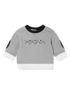Missoni Logo-appliqué Cotton Crew-neck Sweatshirt In Grey
