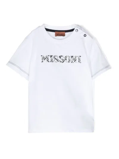 Missoni Babies' Logo-appliqué T-shirt In Weiss