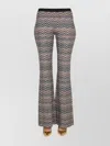 Missoni Logo Chevron Flared High Waist Trousers