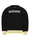 Missoni Logo-detail Crew-neck Sweater In Black