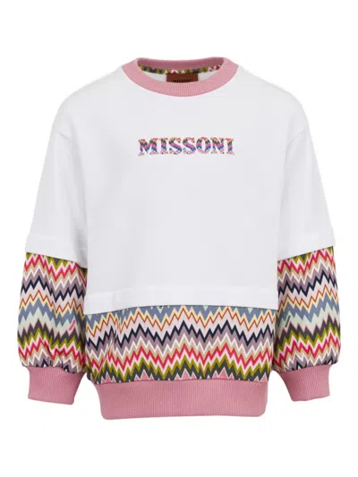 MISSONI LOGO-DETAIL ZIGZAG-PATTERN TOP
