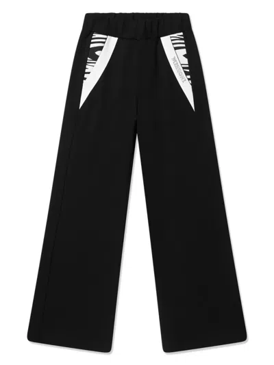 Missoni Kids' Logo-embellished Track Trousers In Black