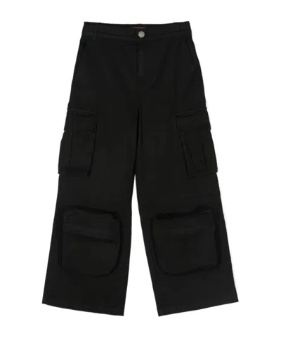 Missoni Logo-embroidered Cargo Pants In Black