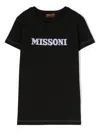 Missoni Logo-embroidered Cotton T-shirt In Black