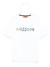 Missoni Logo-embroidered Cotton T-shirt In White