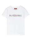 Missoni Logo-embroidered Cotton T-shirt In White
