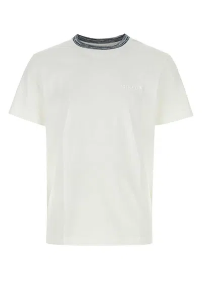 Missoni Logo-embroidered Crewneck T-shirt In White