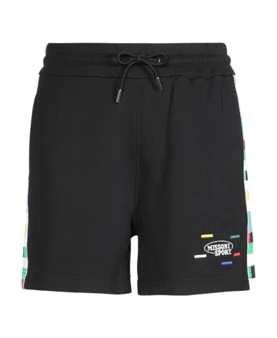 Missoni Logo Embroidered Drawstring Shorts In Green