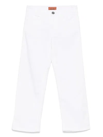 Missoni Kids' Logo-embroidered Jeans In White