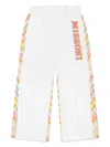 Missoni Cotton Zizgag-trim Sweatpants (12-14 Years) In Neutrals
