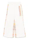 Missoni Cotton Zizgag-trim Sweatpants (12-14 Years) In White