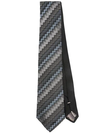 Missoni Logo Necktie In Black