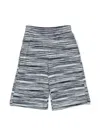 Missoni Logo-patch Fine-knit Shorts In Blue