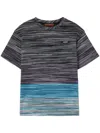 Missoni Logo-patch Slub T-shirt In Black