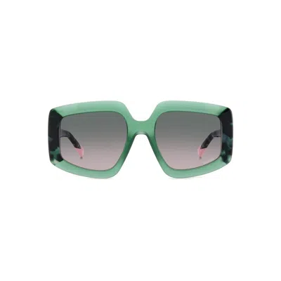 Missoni Logo-plaque Oversize-frame Sunglasses In Green