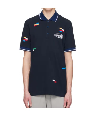 Missoni Logo Polo Shirt In Black