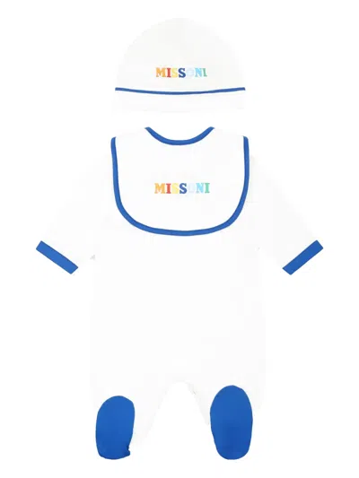 Missoni Logo-print Babygrow Set In White