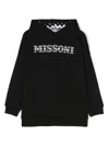 Missoni Logo-print Cotton Hoodie In Black