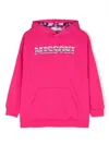 Missoni Embroidered Logo Cotton Sweat Dress In Pink