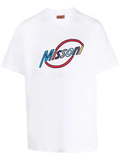 Missoni Logo-print Cotton T-shirt In White