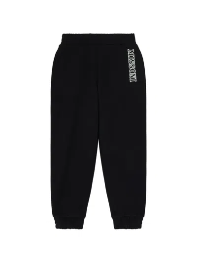 Missoni Kids' Logo-print Track Pants In Black