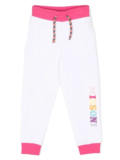 Missoni Kids' Sweatpants With Print In White