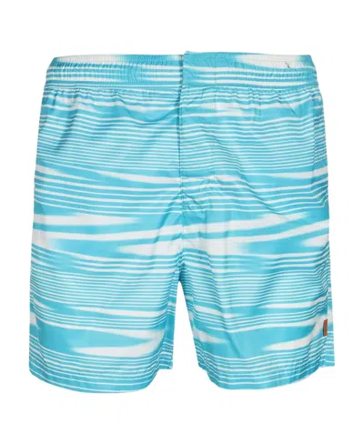 Missoni Logo Shorts In Blue