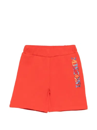 Missoni Babies' Logo Shorts In Orange